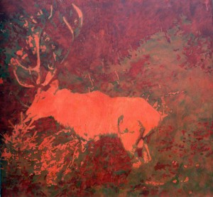 Der Hirsch,2013,EitemperaMolino,130x140cm